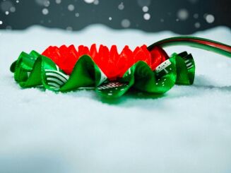 Christmas Rosette – Green with Christmas Trees - 2