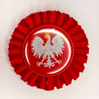 Patriotic rosette – red with emblem - 2