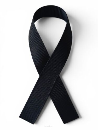 Black Mourning Rosette with Safety Pin