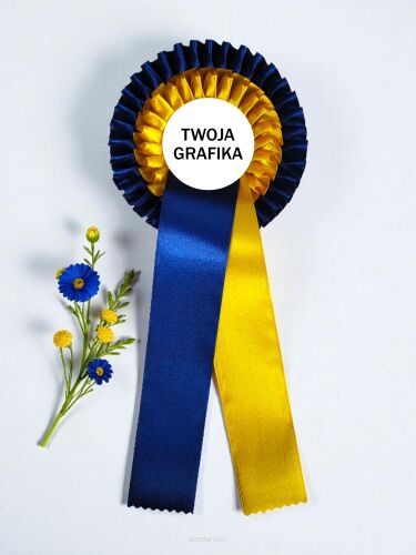 Double rosette – navy and gold